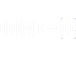 A long waveform trimmed to a short one between two trim handles.