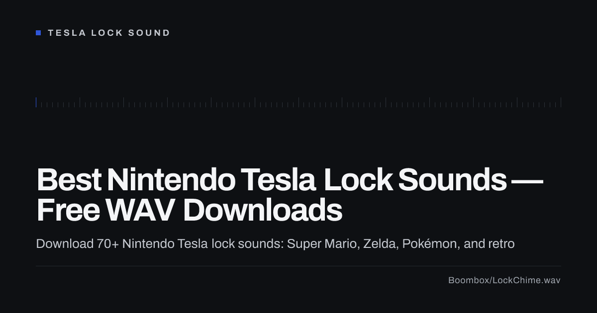 Best Nintendo Tesla Lock Sounds — Free WAV Downloads