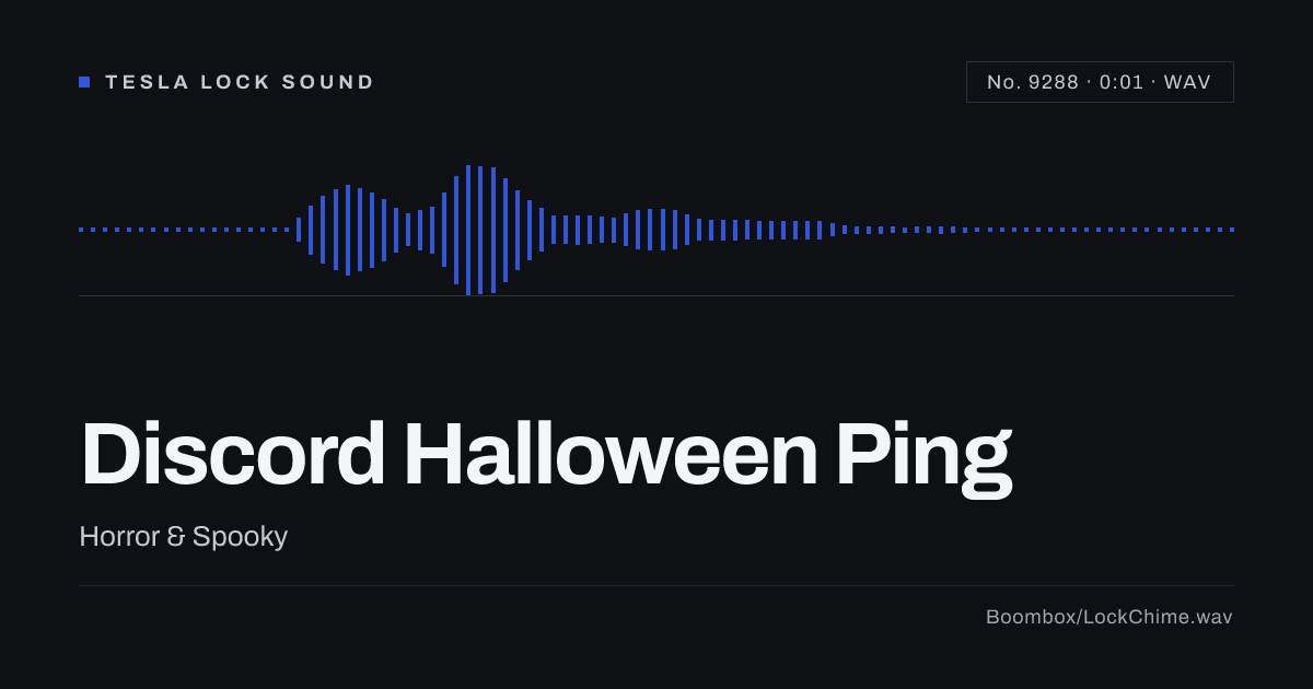 Discord Halloween Ping Sound Effect: Free WAV Download