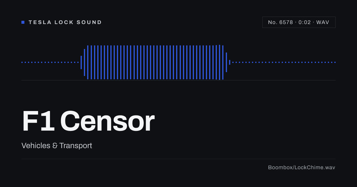 F1 Censor Sound Effect: Free WAV Download
