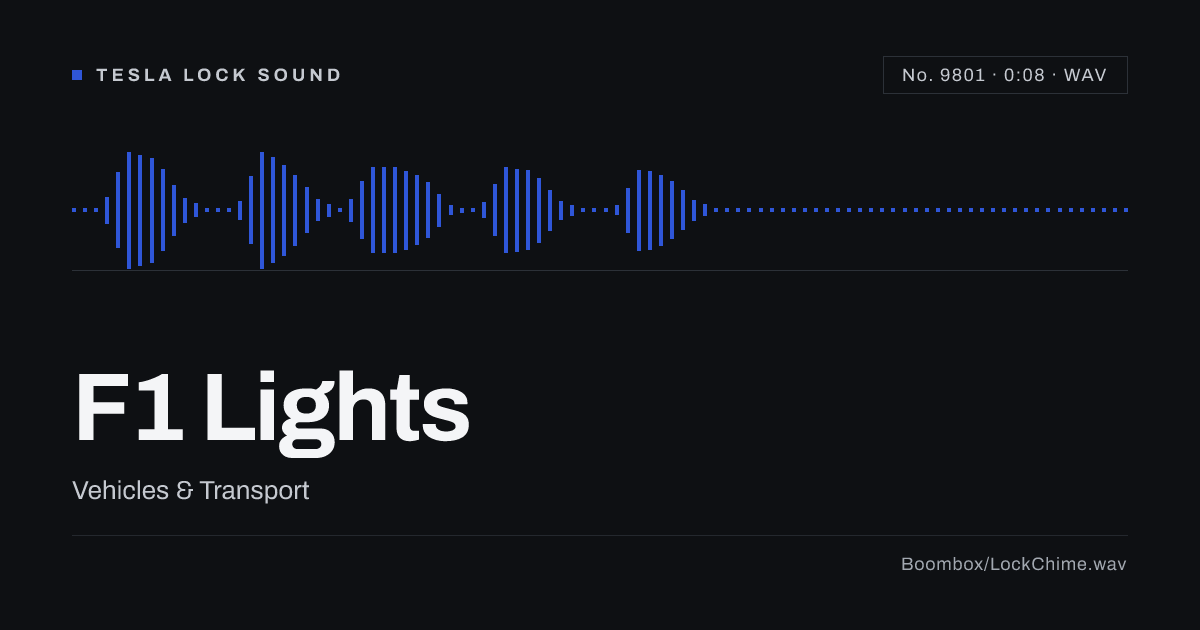 F1 Lights Sound Effect: Free WAV Download