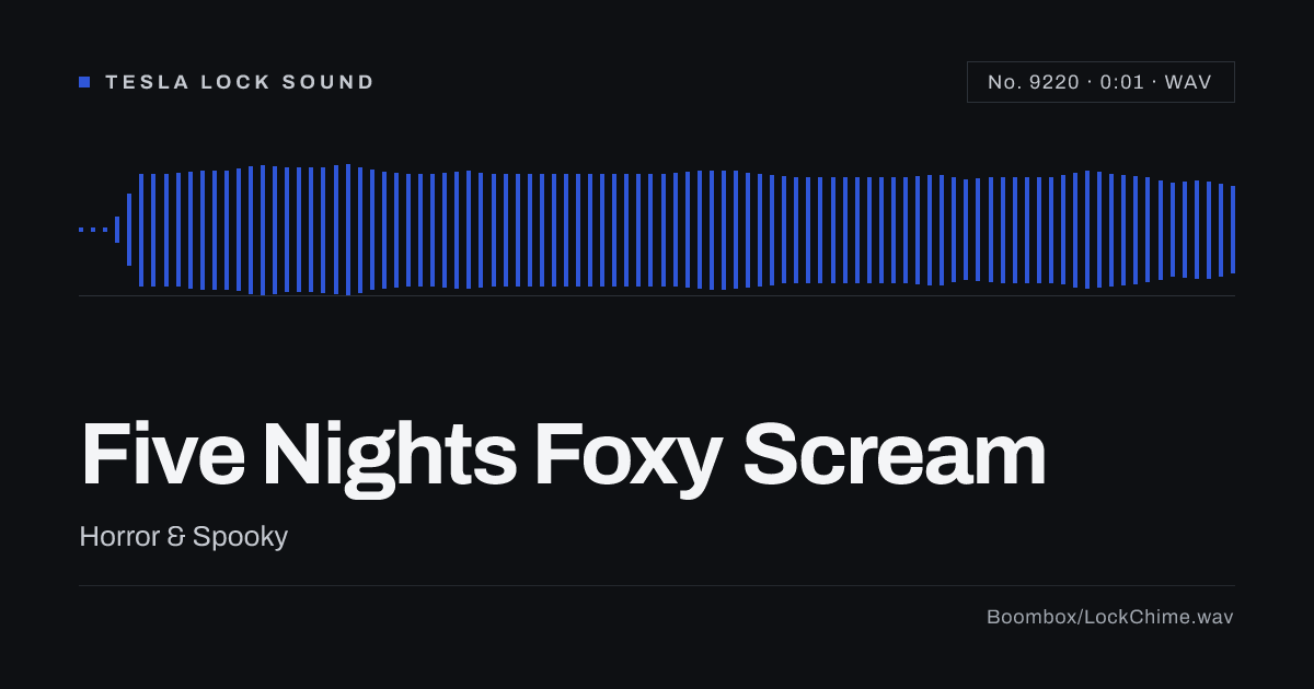 Five Nights Foxy Scream Sound Effect: Free WAV Download