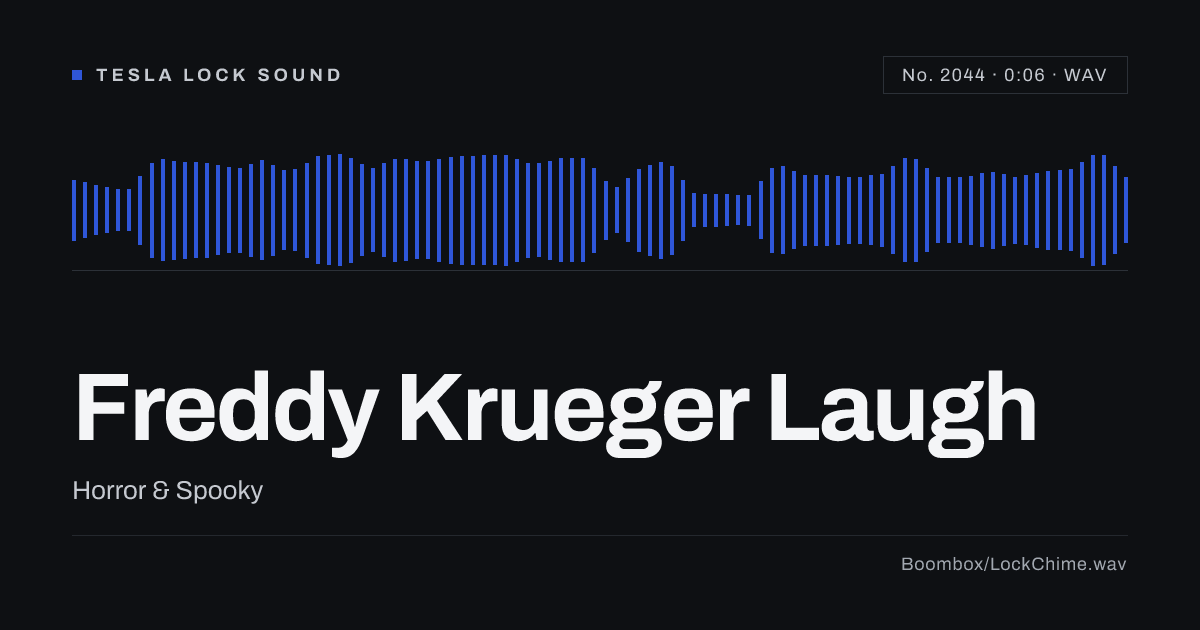 Freddy Krueger Laugh Sound Effect: Free WAV Download