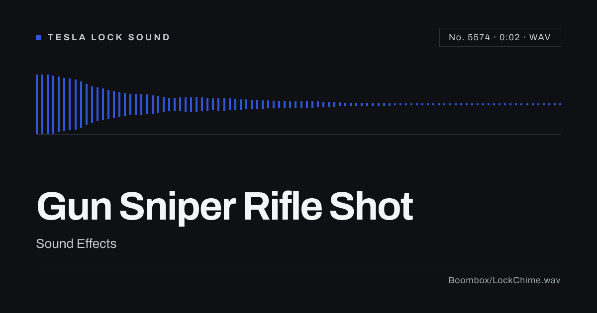 Gun Sniper Rifle Shot Sound Effect: Free WAV Download