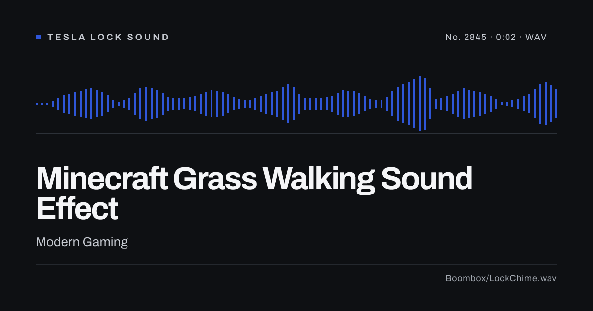 Minecraft Grass Walking Sound Effect: Free WAV Download