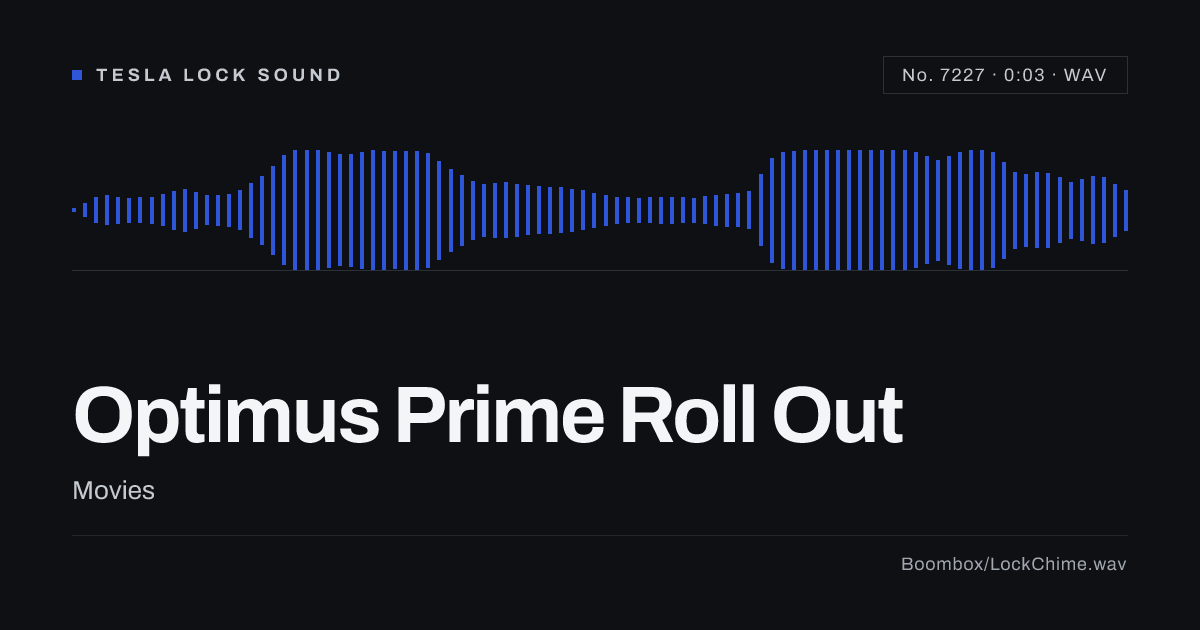 Optimus Prime Roll Out Sound Effect: Free WAV Download