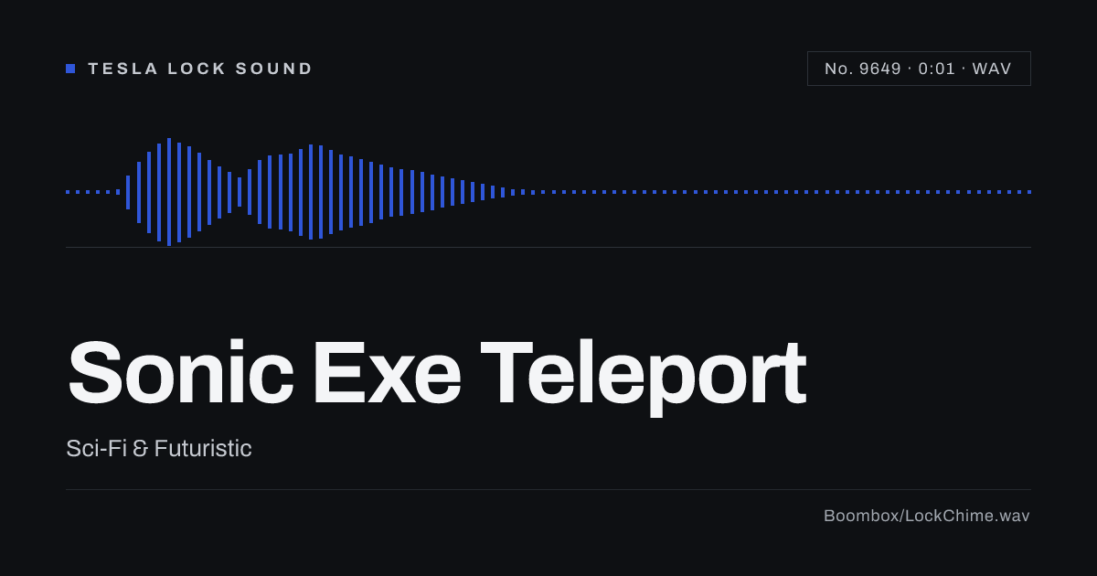 Sonic Exe Teleport Sound Effect: Free WAV Download