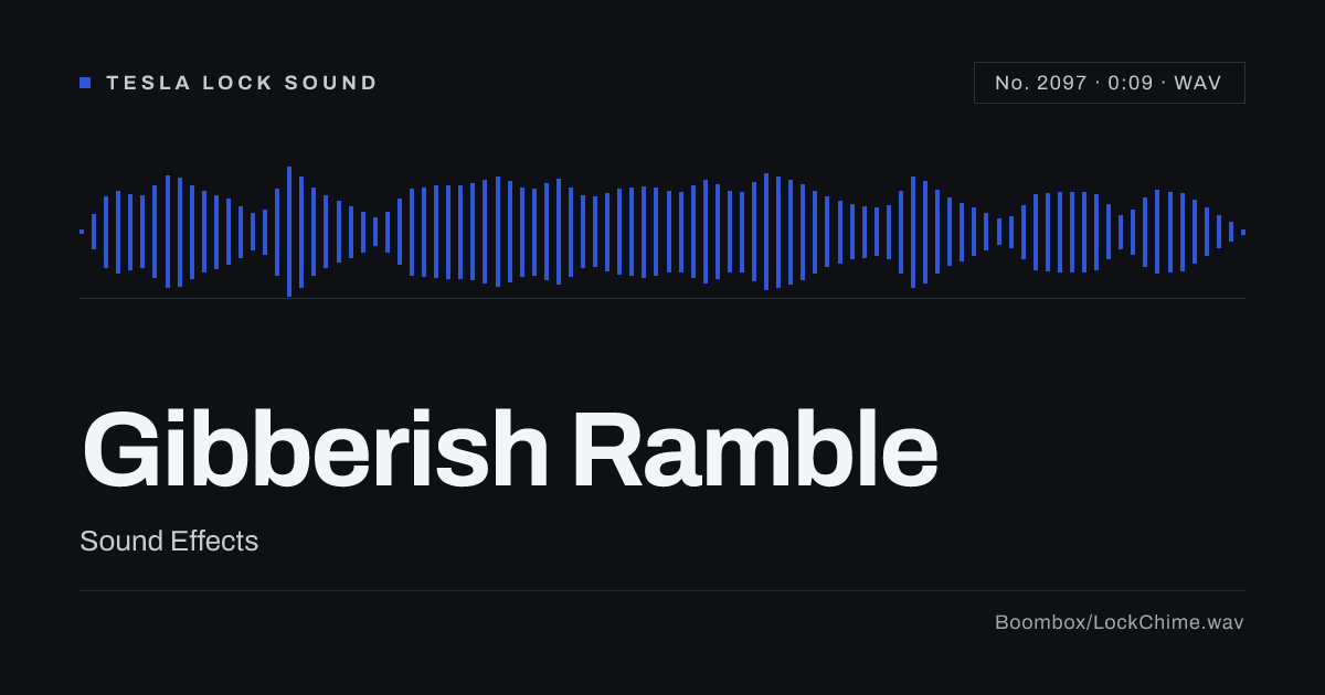 Gibberish Ramble Sound Effect: Free WAV Download
