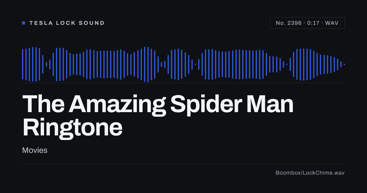 The Amazing Spider Man Ringtone Sound Effect: Free WAV Download