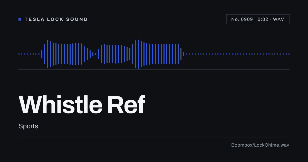 Whistle Ref Sound Effect: Free WAV Download
