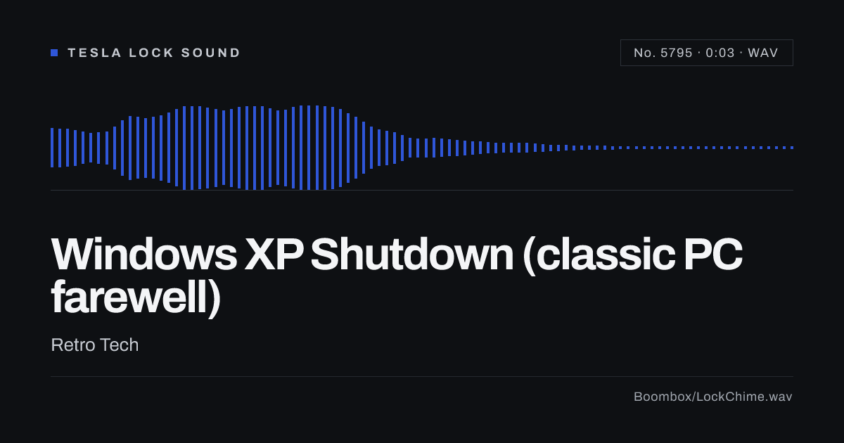 Windows XP Shutdown (classic PC farewell) — Tesla Lock Sound (Free WAV ...